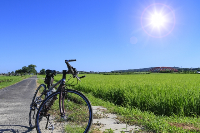 夏の自転車通勤。暑いのは変えられない、体調管理が大事。
