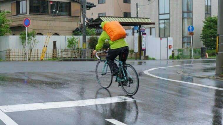 雨の日の自転車通勤