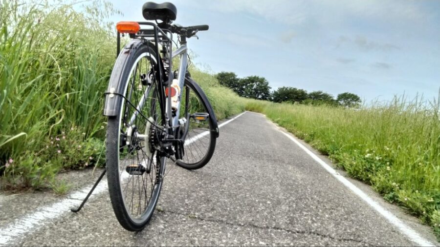 TB1でサイクリングロードを走る